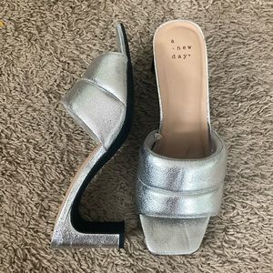 A new day silver kitten heels